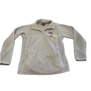 Patagonia Sweatshirt Fleece Women’s Medium Pullover Gray Sherpa Hiking